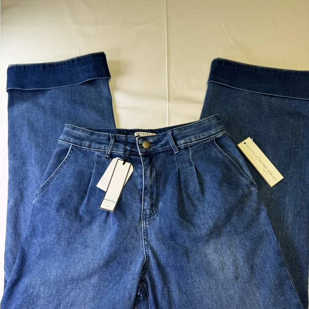 Bagatelle Dark Blue Wide‎ Leg Jeans NEW with tags 28x31